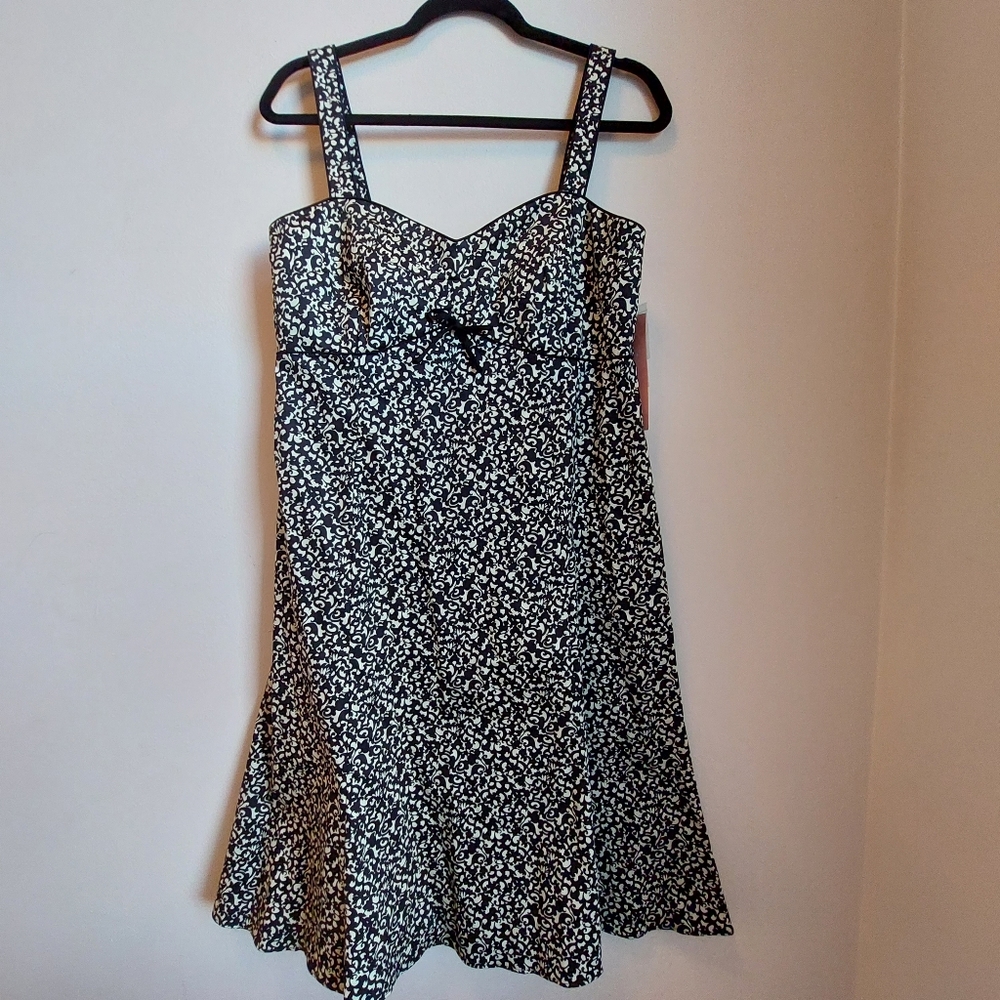 Dressbarn black and yellow sun dress size 12